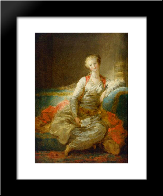 The Little Sultan 20x24 Black Modern Wood Framed Art Print Poster by Fragonard, Jean Honore