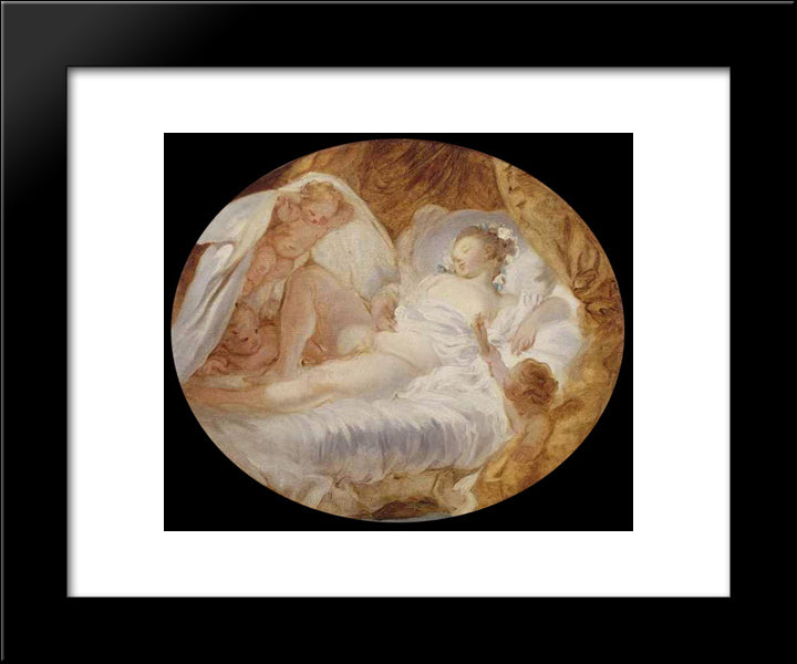 The Zenith 20x24 Black Modern Wood Framed Art Print Poster by Fragonard, Jean Honore