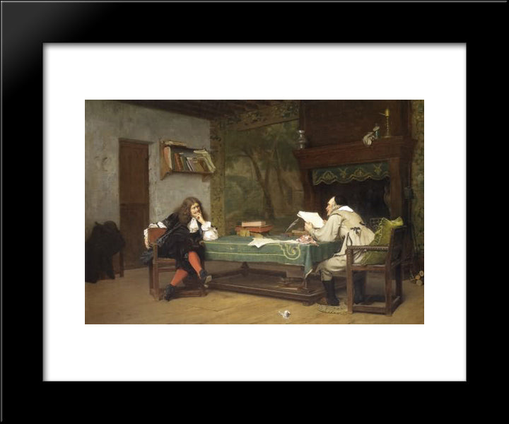 A Collaboration 20x24 Black Modern Wood Framed Art Print Poster by Gerome, Jean Leon