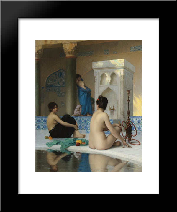 After The Bath 20x24 Black Modern Wood Framed Art Print Poster by Gerome, Jean Leon