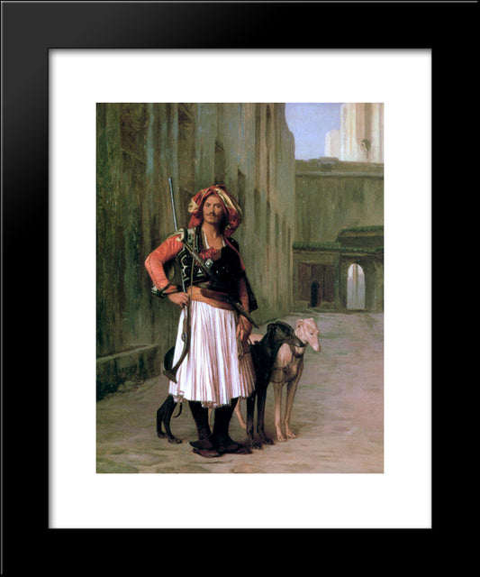 Arnaut Of Cairo 20x24 Black Modern Wood Framed Art Print Poster by Gerome, Jean Leon