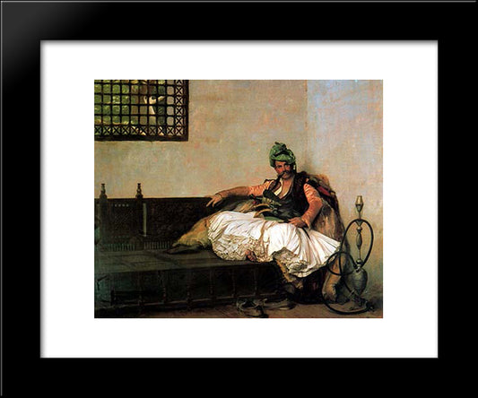 Bashi-Bazouk Chieftain 20x24 Black Modern Wood Framed Art Print Poster by Gerome, Jean Leon