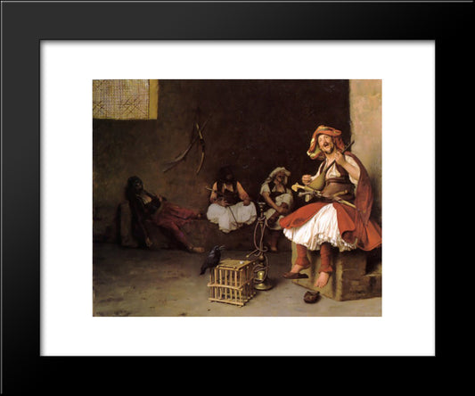 Bashi-Bazouk Singing 20x24 Black Modern Wood Framed Art Print Poster by Gerome, Jean Leon