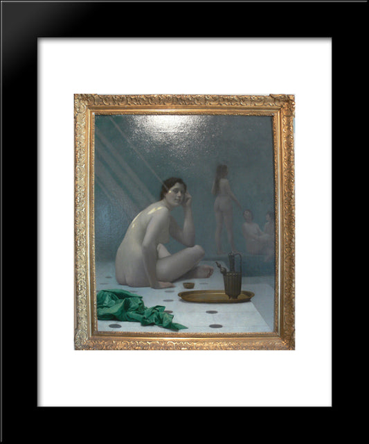 Bathing Women 20x24 Black Modern Wood Framed Art Print Poster by Gerome, Jean Leon