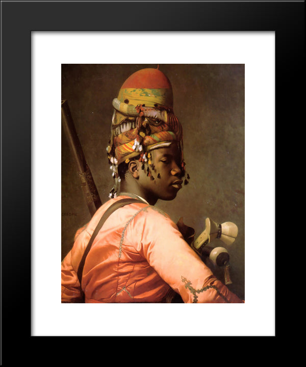 Black Bashi Bazouk 20x24 Black Modern Wood Framed Art Print Poster by Gerome, Jean Leon