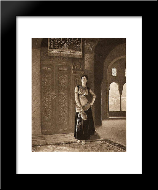 Dancer With Tambourine 20x24 Black Modern Wood Framed Art Print Poster by Gerome, Jean Leon