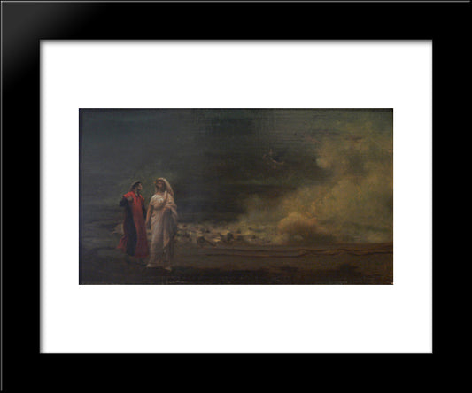 Dante And Virgil In Hell 20x24 Black Modern Wood Framed Art Print Poster by Gerome, Jean Leon