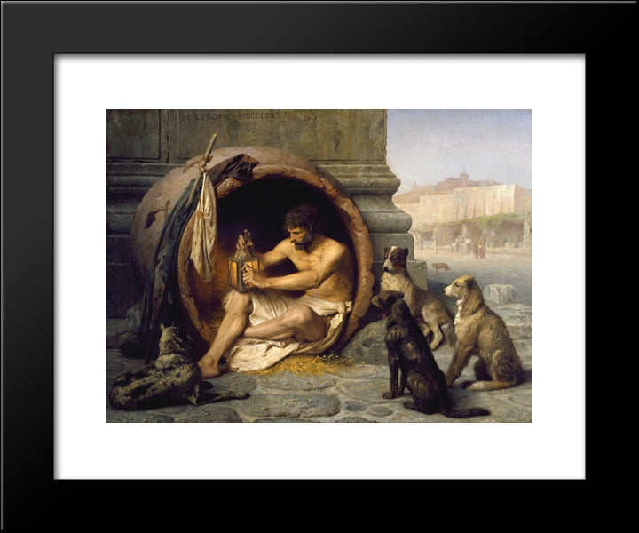 Diogenes 20x24 Black Modern Wood Framed Art Print Poster by Gerome, Jean Leon