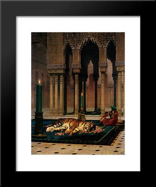 The Grief Of The Pasha 20x24 Black Modern Wood Framed Art Print Poster by Gerome, Jean Leon