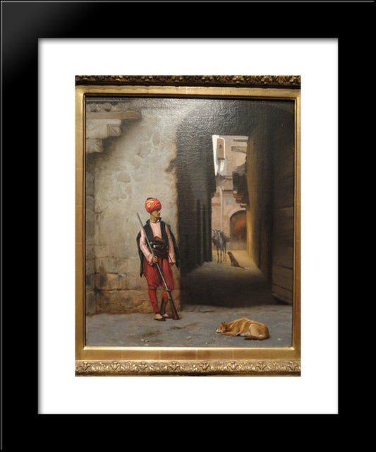 The Guard 20x24 Black Modern Wood Framed Art Print Poster by Gerome, Jean Leon