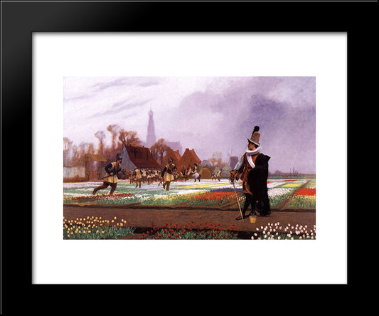 The Tulip Folly 20x24 Black Modern Wood Framed Art Print Poster by Gerome, Jean Leon