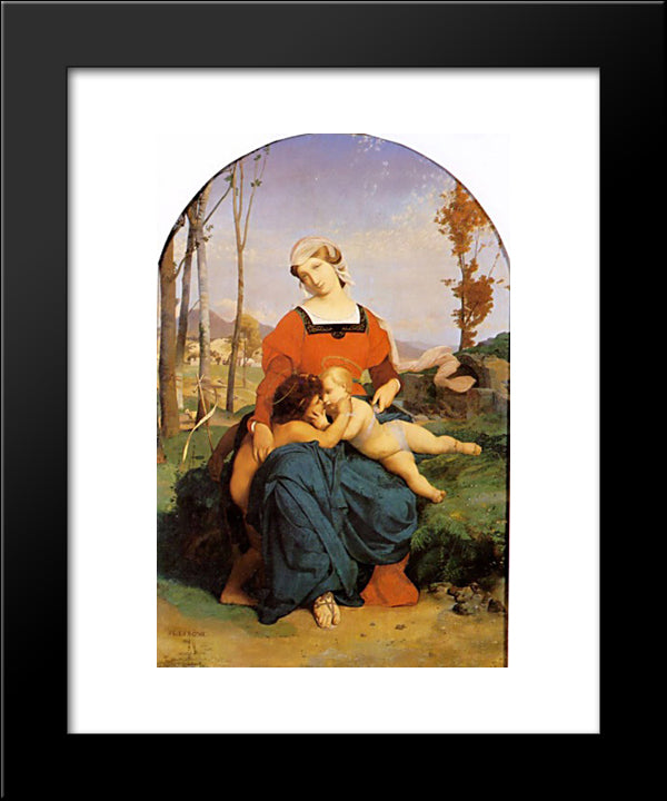 The Virgin The Infant Jesus And St. John 20x24 Black Modern Wood Framed Art Print Poster by Gerome, Jean Leon