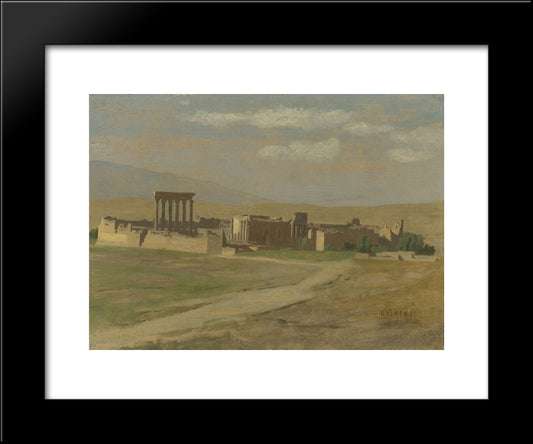 View Of Baalbek 20x24 Black Modern Wood Framed Art Print Poster by Gerome, Jean Leon