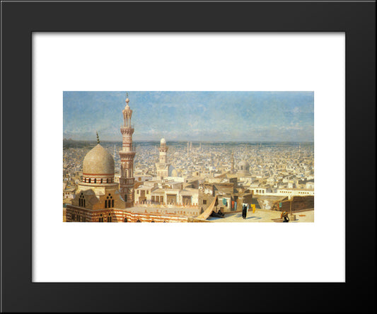 View Of Cairo 20x24 Black Modern Wood Framed Art Print Poster by Gerome, Jean Leon