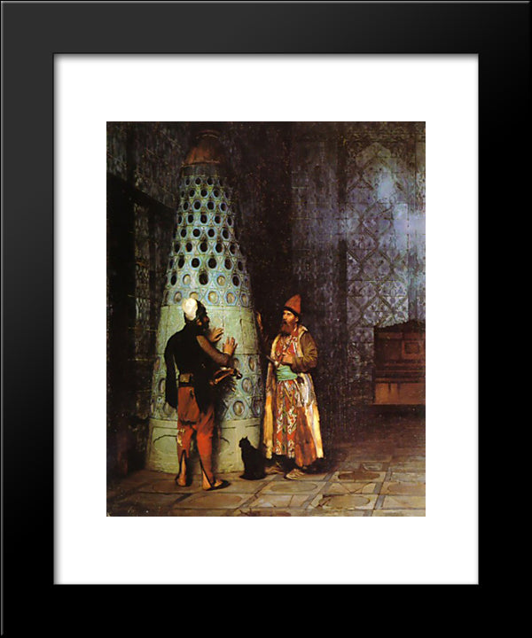 Waiting For An Audience 20x24 Black Modern Wood Framed Art Print Poster by Gerome, Jean Leon