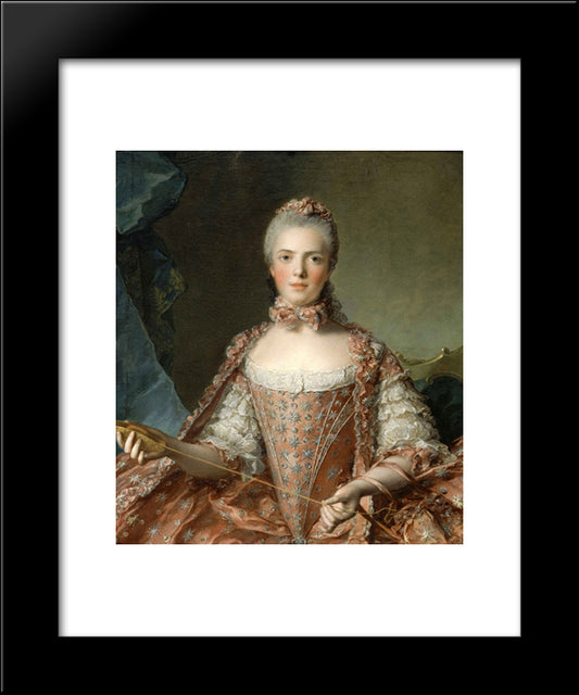 Madame Adelaide De France Tying Knots 20x24 Black Modern Wood Framed Art Print Poster by Nattier, Jean Marc