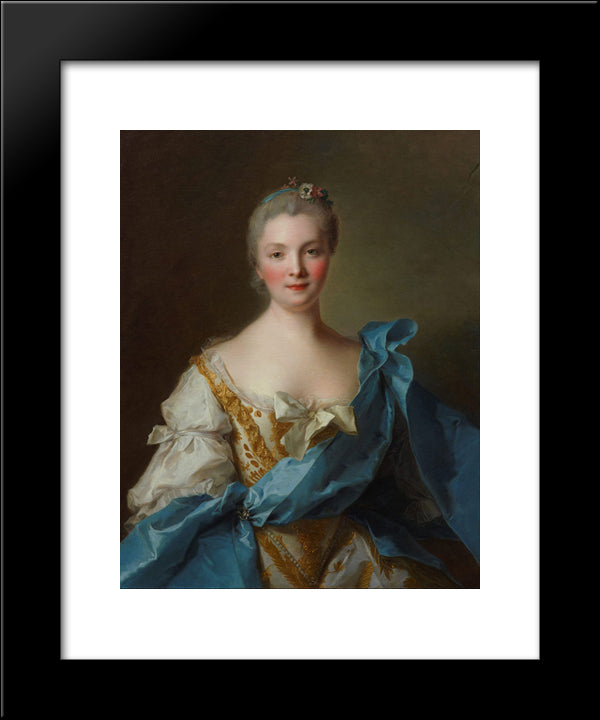 Madame De La Porte 20x24 Black Modern Wood Framed Art Print Poster by Nattier, Jean Marc