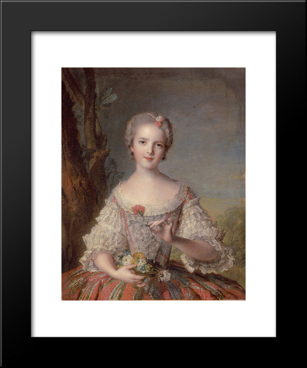 Madame Louise Of France 20x24 Black Modern Wood Framed Art Print Poster by Nattier, Jean Marc