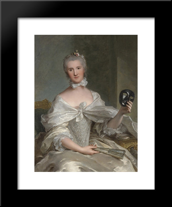 Portrait De La Comtesse De Serent 20x24 Black Modern Wood Framed Art Print Poster by Nattier, Jean Marc