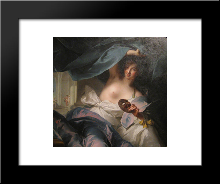 Thalia, Muse Of Comedy 20x24 Black Modern Wood Framed Art Print Poster by Nattier, Jean Marc