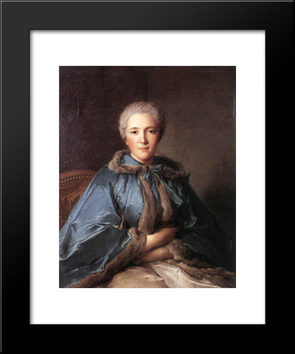 The Comtesse De Tillieres 20x24 Black Modern Wood Framed Art Print Poster by Nattier, Jean Marc