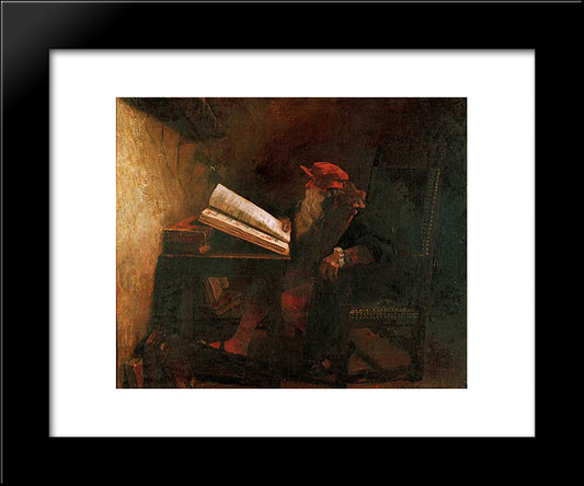 Faust 20x24 Black Modern Wood Framed Art Print Poster by Laurens, Jean Paul