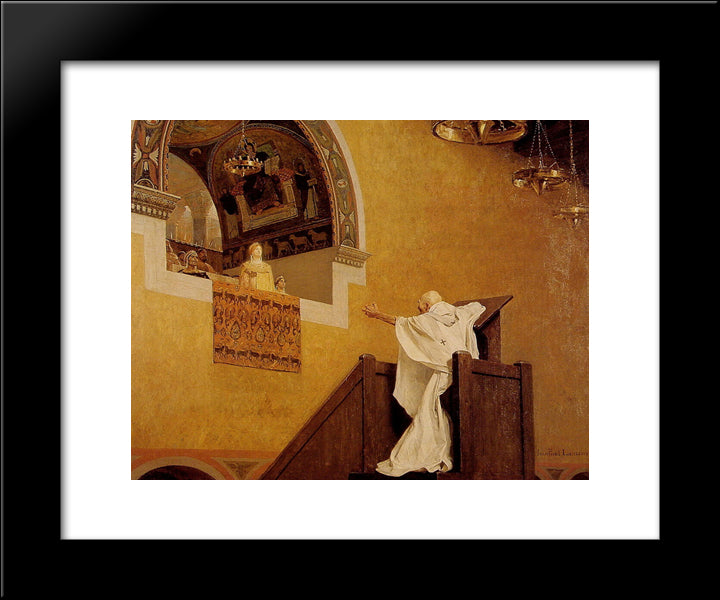 John Chrysostom And Aelia Eudoxia 20x24 Black Modern Wood Framed Art Print Poster by Laurens, Jean Paul