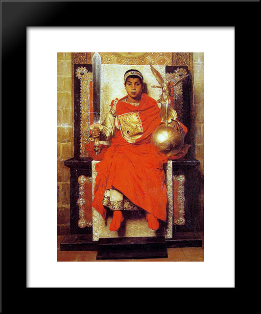 The Byzantine Emperor Honorius 20x24 Black Modern Wood Framed Art Print Poster by Laurens, Jean Paul