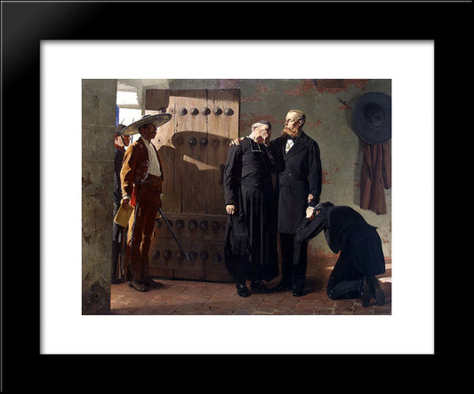 The Last Moments Of Maximilian, Emperor Of Mexico 20x24 Black Modern Wood Framed Art Print Poster by Laurens, Jean Paul