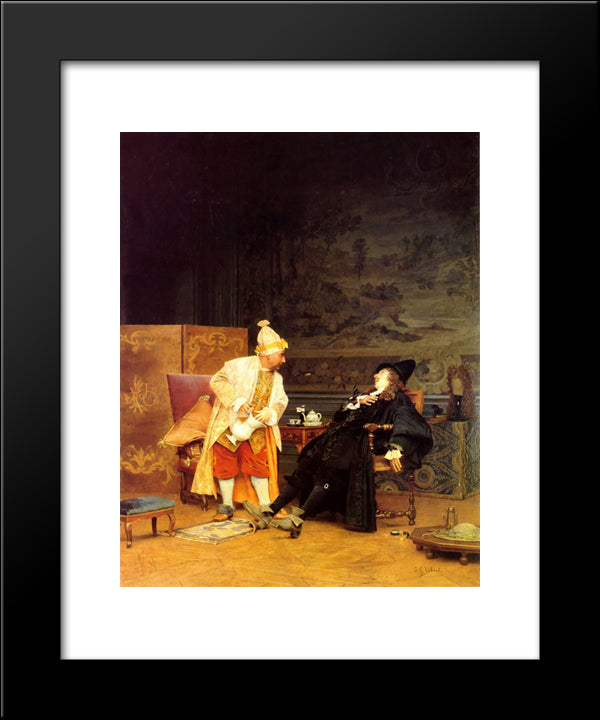 The Sick Doctor 20x24 Black Modern Wood Framed Art Print Poster by Vibert, Jehan Georges