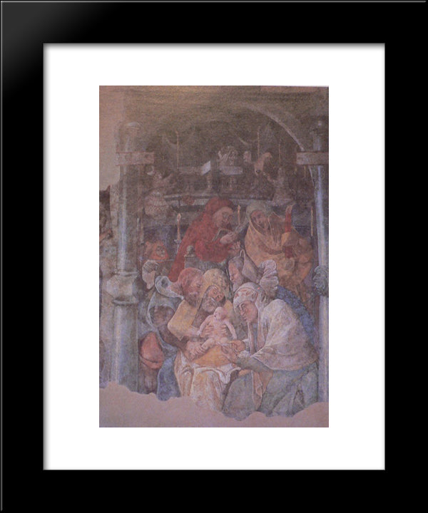 Fresco In The Karmeliterkloster, Frankfurt Am Main 20x24 Black Modern Wood Framed Art Print Poster by Ratgeb, Jerg