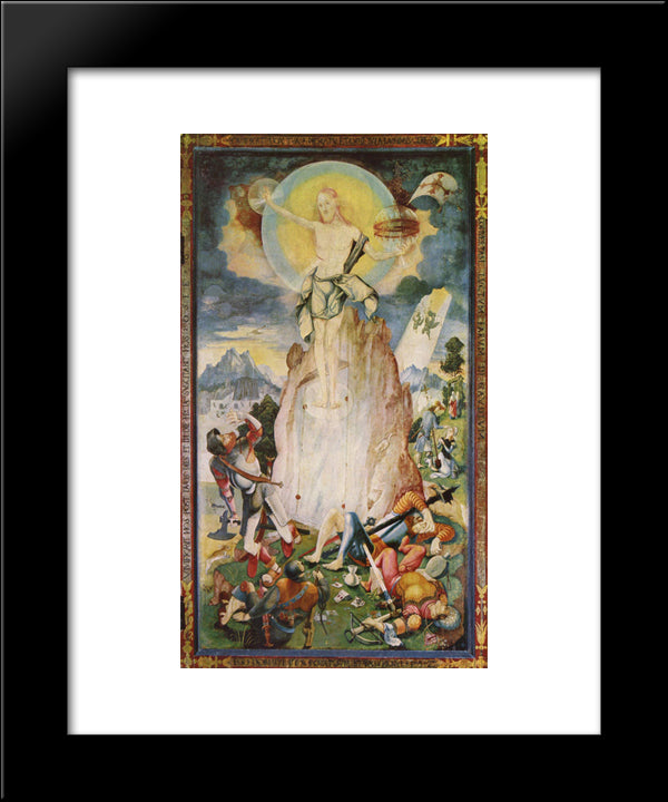 Resurrection Of Christ 20x24 Black Modern Wood Framed Art Print Poster by Ratgeb, Jerg