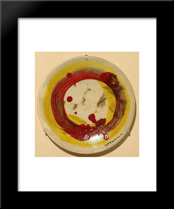 Circle 20x24 Black Modern Wood Framed Art Print Poster by Yoshihara, Jiro
