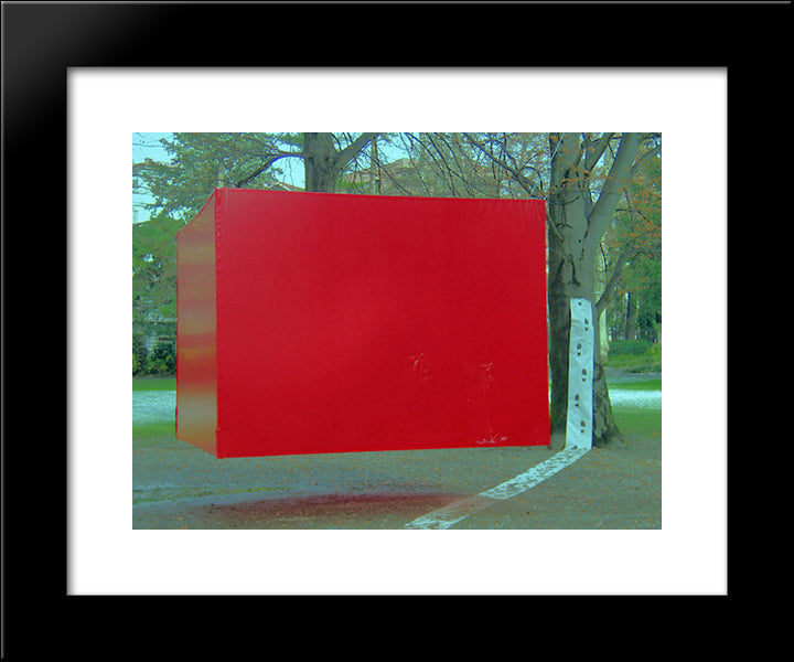 Room 20x24 Black Modern Wood Framed Art Print Poster by Yoshihara, Jiro