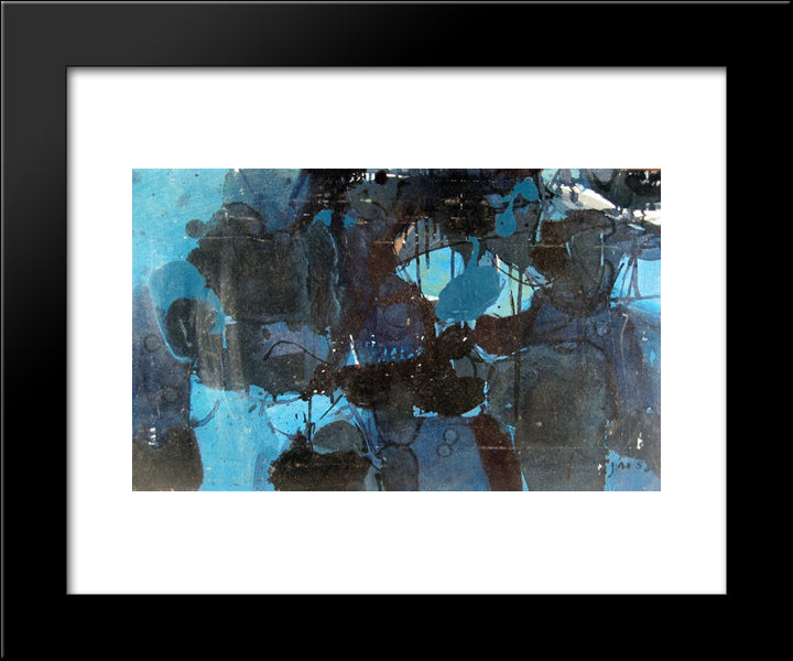 Untitled 20x24 Black Modern Wood Framed Art Print Poster by Yoshihara, Jiro