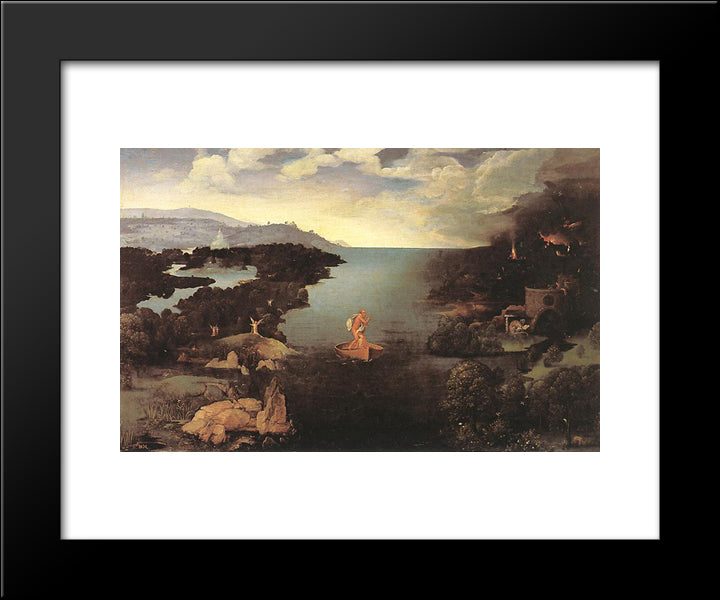 Charon 20x24 Black Modern Wood Framed Art Print Poster by Patinir, Joachim