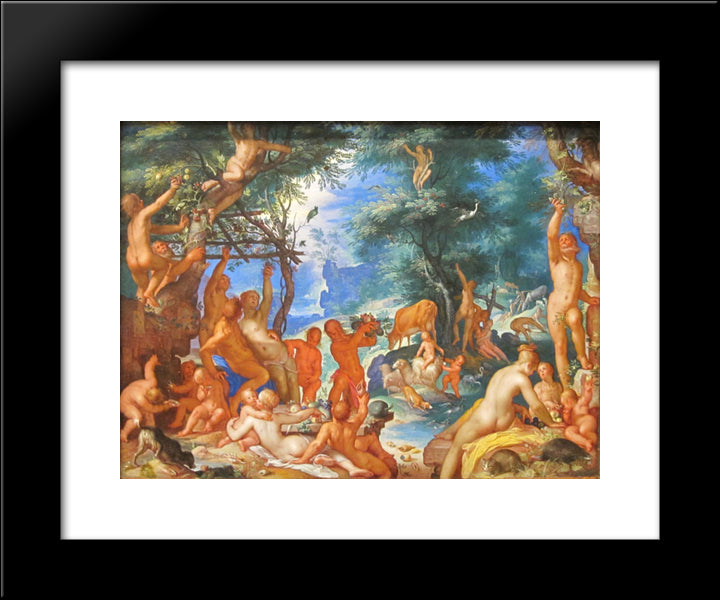 The Golden Age 20x24 Black Modern Wood Framed Art Print Poster by Wtewael, Joachim