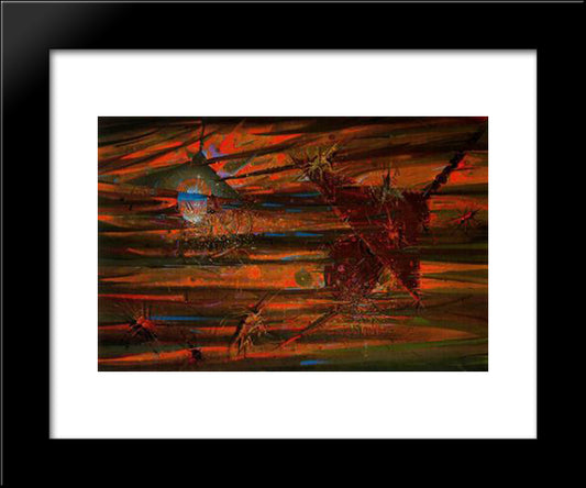 Aquella Nit A Ceret 20x24 Black Modern Wood Framed Art Print Poster by Ponc, Joan