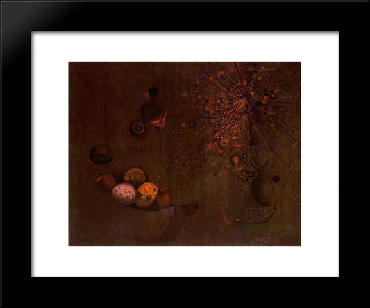Natura Morta 20x24 Black Modern Wood Framed Art Print Poster by Ponc, Joan