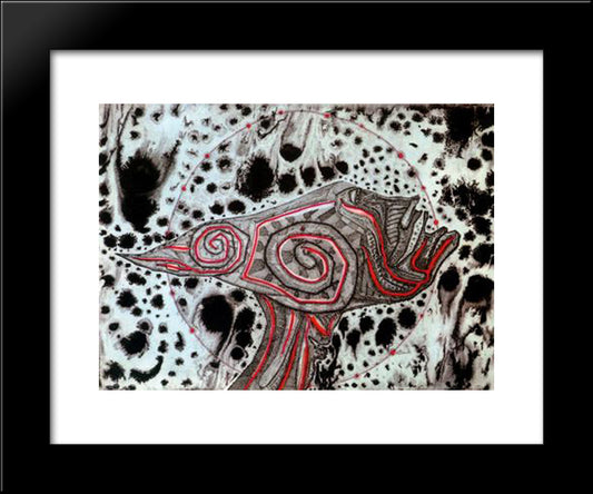 Suite Caps 20x24 Black Modern Wood Framed Art Print Poster by Ponc, Joan