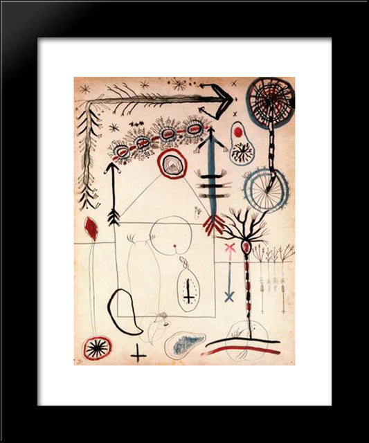 Suite Dibuixos Podrits 20x24 Black Modern Wood Framed Art Print Poster by Ponc, Joan