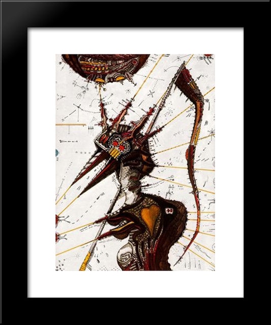 Suite Geometria De La Mort 20x24 Black Modern Wood Framed Art Print Poster by Ponc, Joan