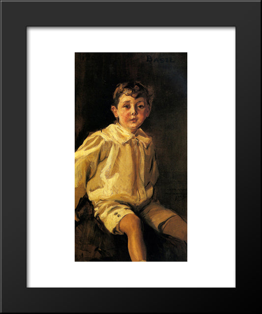 A Portrait Of Basil Mundy 20x24 Black Modern Wood Framed Art Print Poster by Sorolla, Joaquin