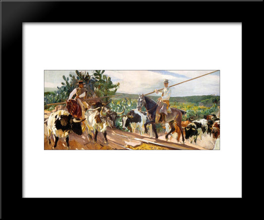 Andalusia, The Round Up 20x24 Black Modern Wood Framed Art Print Poster by Sorolla, Joaquin