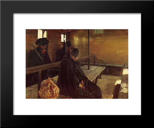 Another Margarita 20x24 Black Modern Wood Framed Art Print Poster by Sorolla, Joaquin