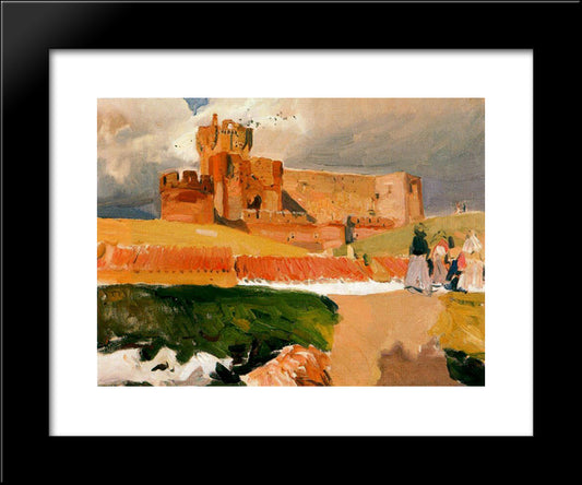 Castle Of La Mota, Medina Del Campo 20x24 Black Modern Wood Framed Art Print Poster by Sorolla, Joaquin