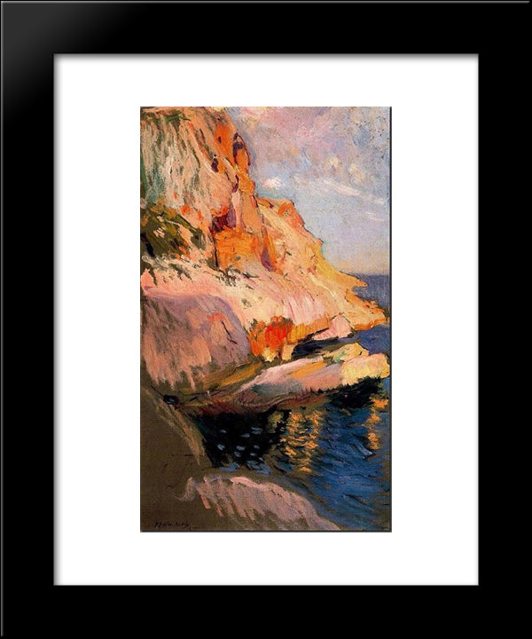 Cave At San Antonio, Javea 20x24 Black Modern Wood Framed Art Print Poster by Sorolla, Joaquin