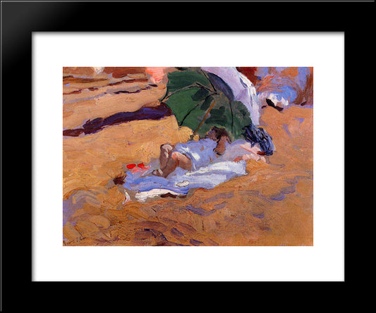 Child'S Siesta 20x24 Black Modern Wood Framed Art Print Poster by Sorolla, Joaquin