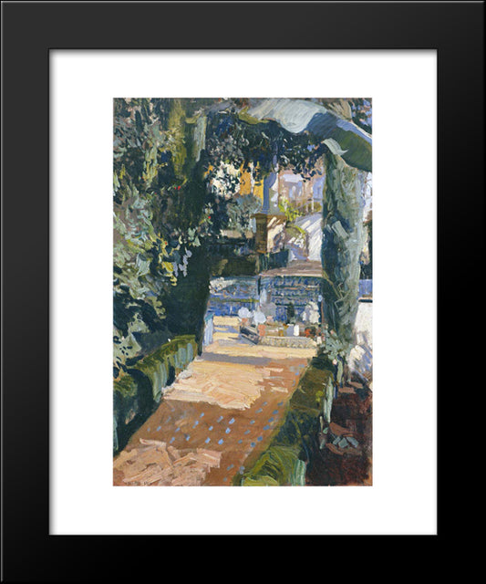 Courtyard 20x24 Black Modern Wood Framed Art Print Poster by Sorolla, Joaquin