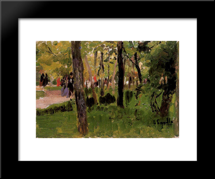 El Retiro, Madrid 20x24 Black Modern Wood Framed Art Print Poster by Sorolla, Joaquin